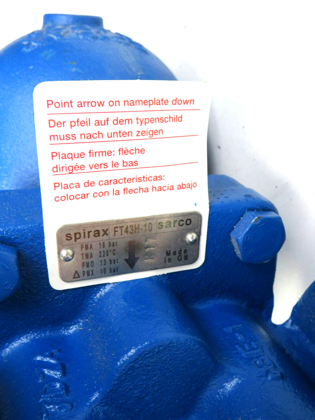 SPIRAX SARCO DN25 FT43-10 TV FT43H-10 STEAM TRAP PN16 BLUE 0831393 New