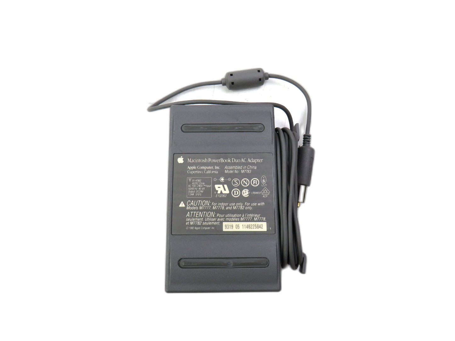 APPLE M7783 MACINTOSH POWERBOOK DUO AC ADAPTER
