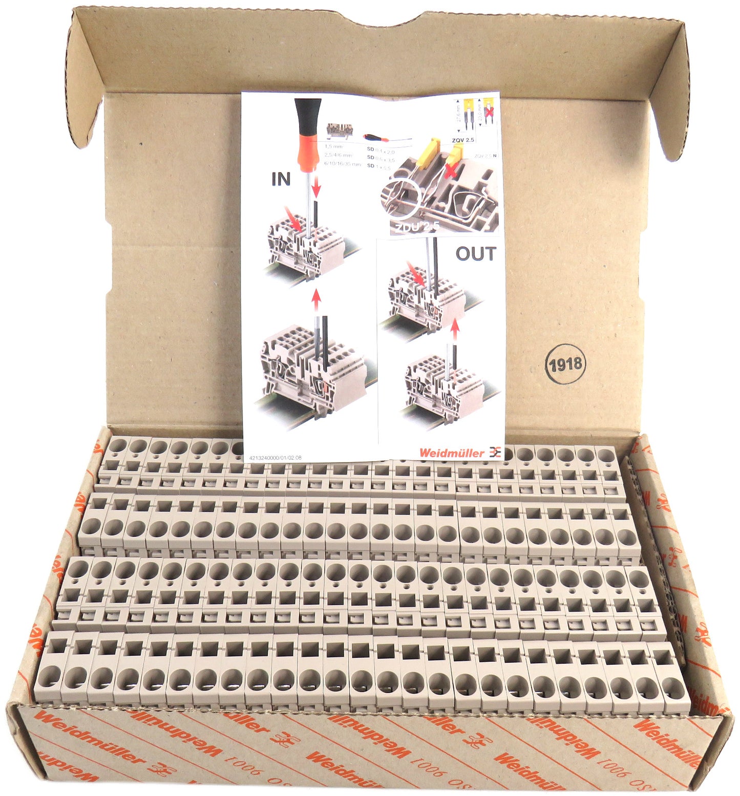 WEIDMULLER ZDU 6 1608620000 Lot of 50 New