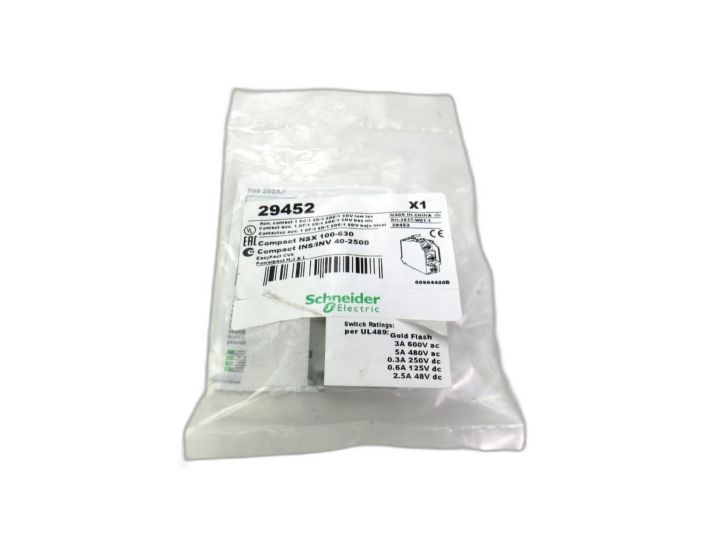 Schneider Electric 29450 - Auxiliary switch New