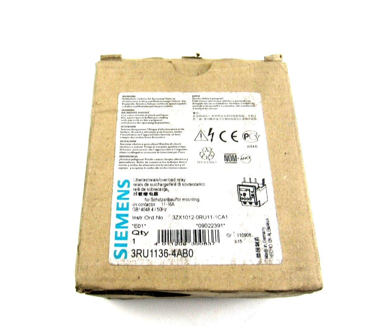 Siemens 3RU1136-4AB0 New