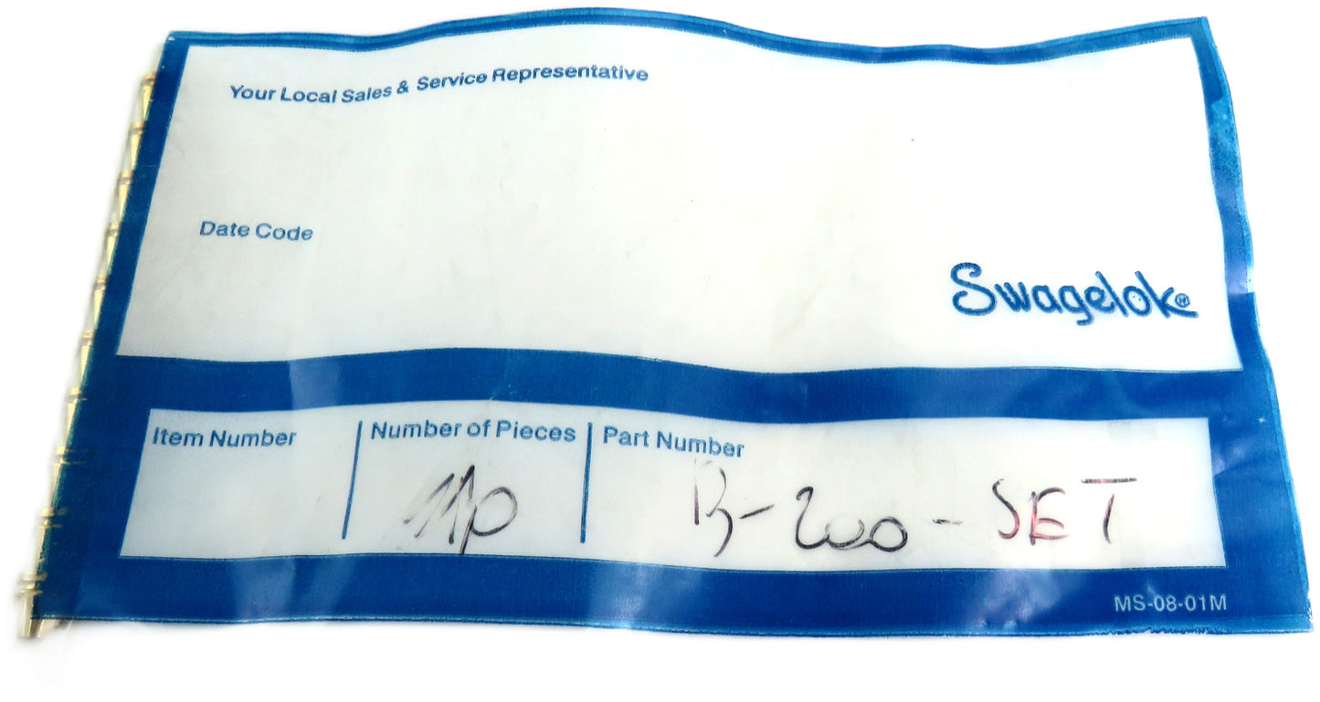 SWAGELOK B-200-SET Lot of 10 New