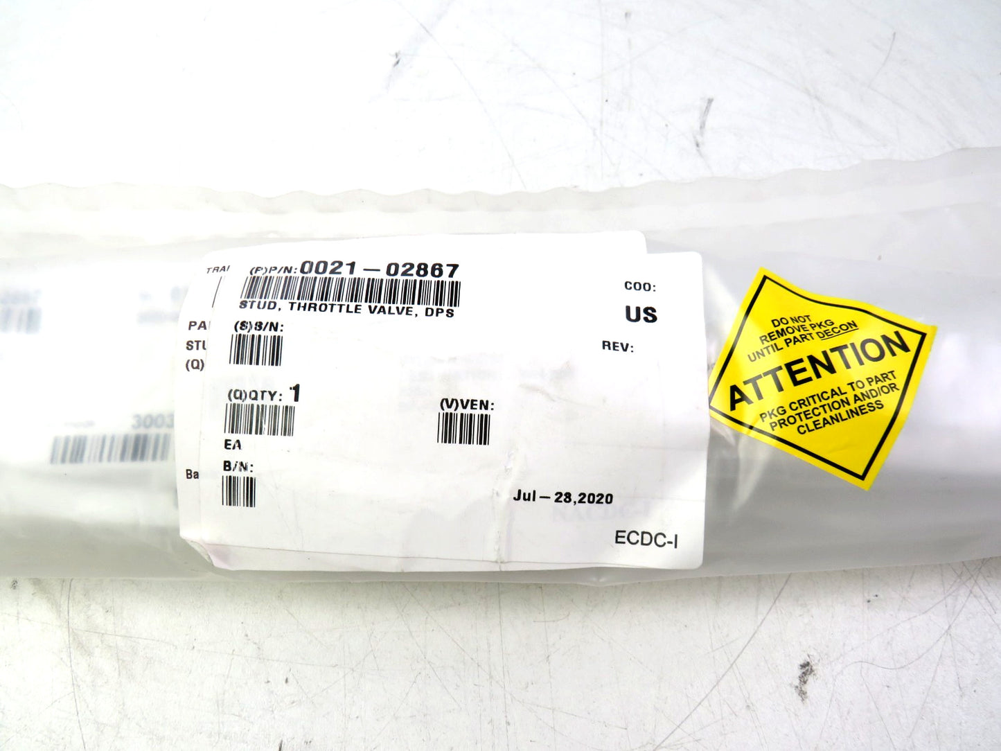 AMAT APPLIED MATERIALS 0021-02867 STUD THROTTLE VALVE DPS New