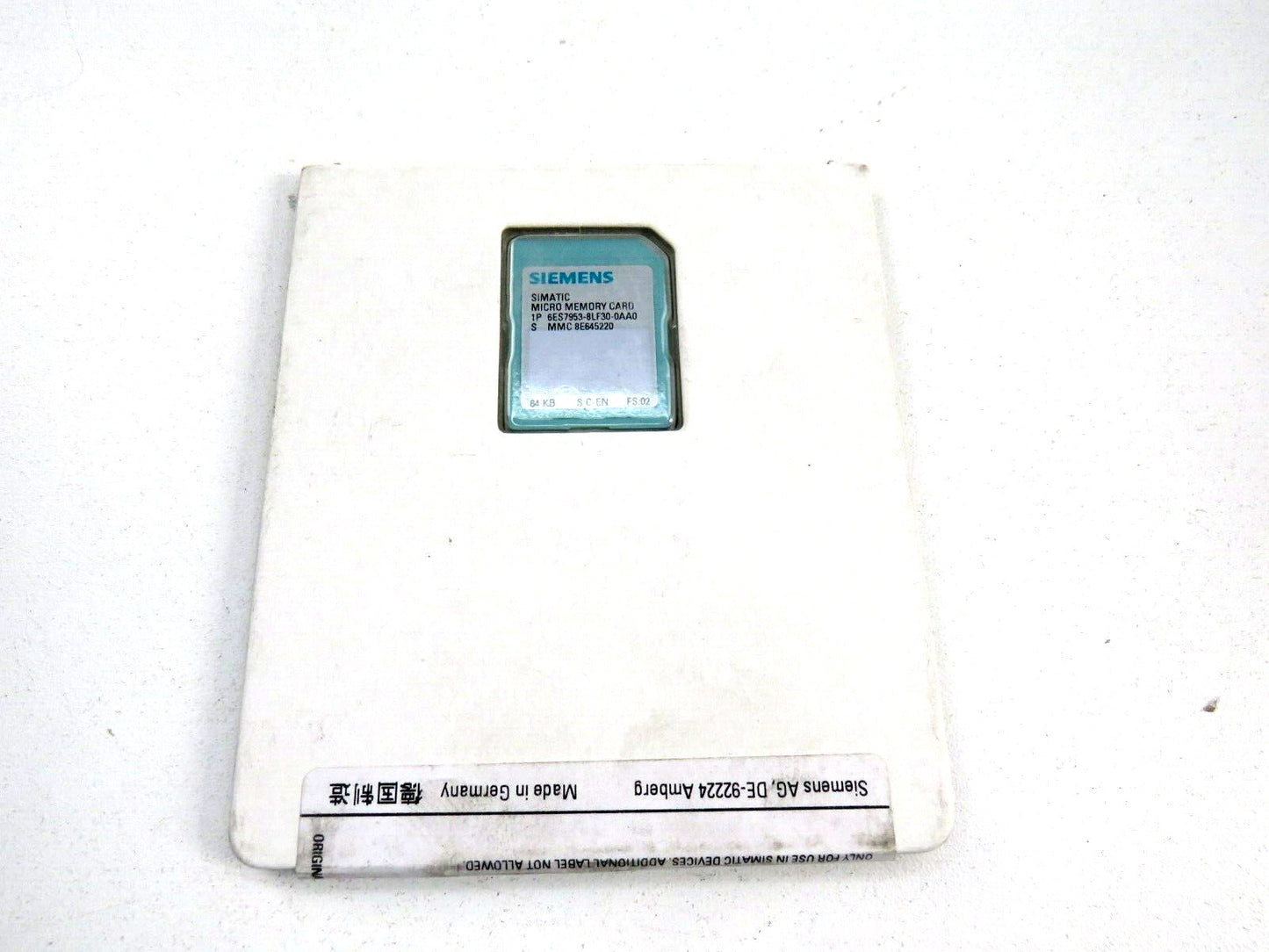SIEMENS 6ES7 953-8LF30-0AA0 S7-300 Simatic 64kB Memory Card New