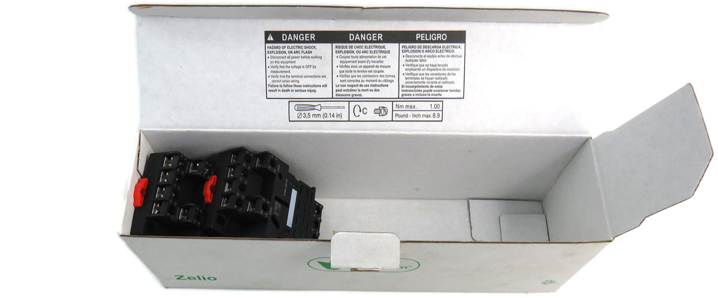 SCHNEIDER RPZF4 Socket Relay 16A Lot of 2 New