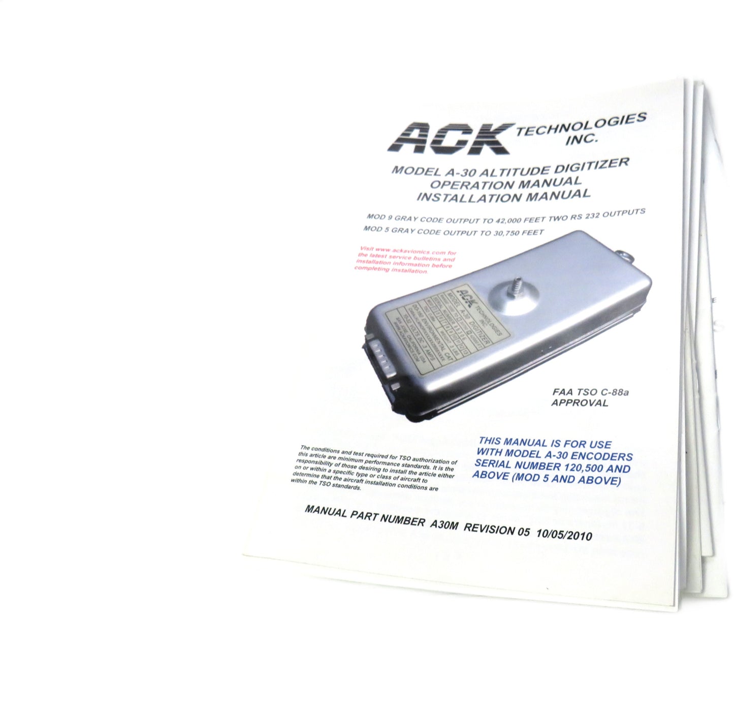 ACK A-30 parts MANUAL 25pcs tray 14pcs wire assemby 14pcs Lot New