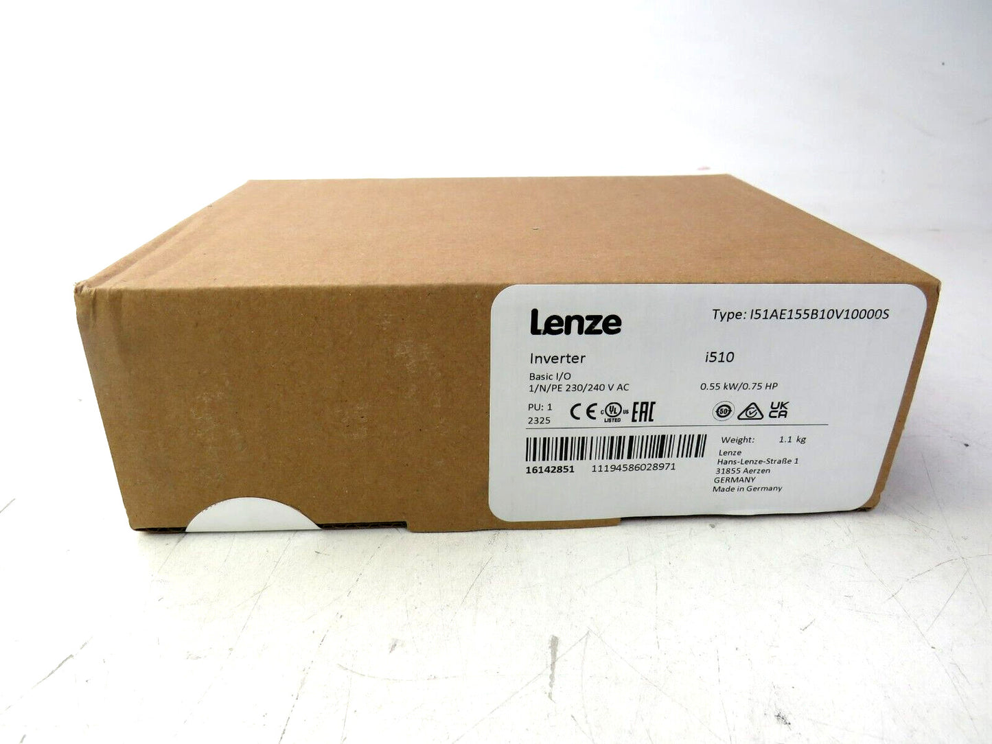 LENZE i51AE155B10V10000S inverter i500 New