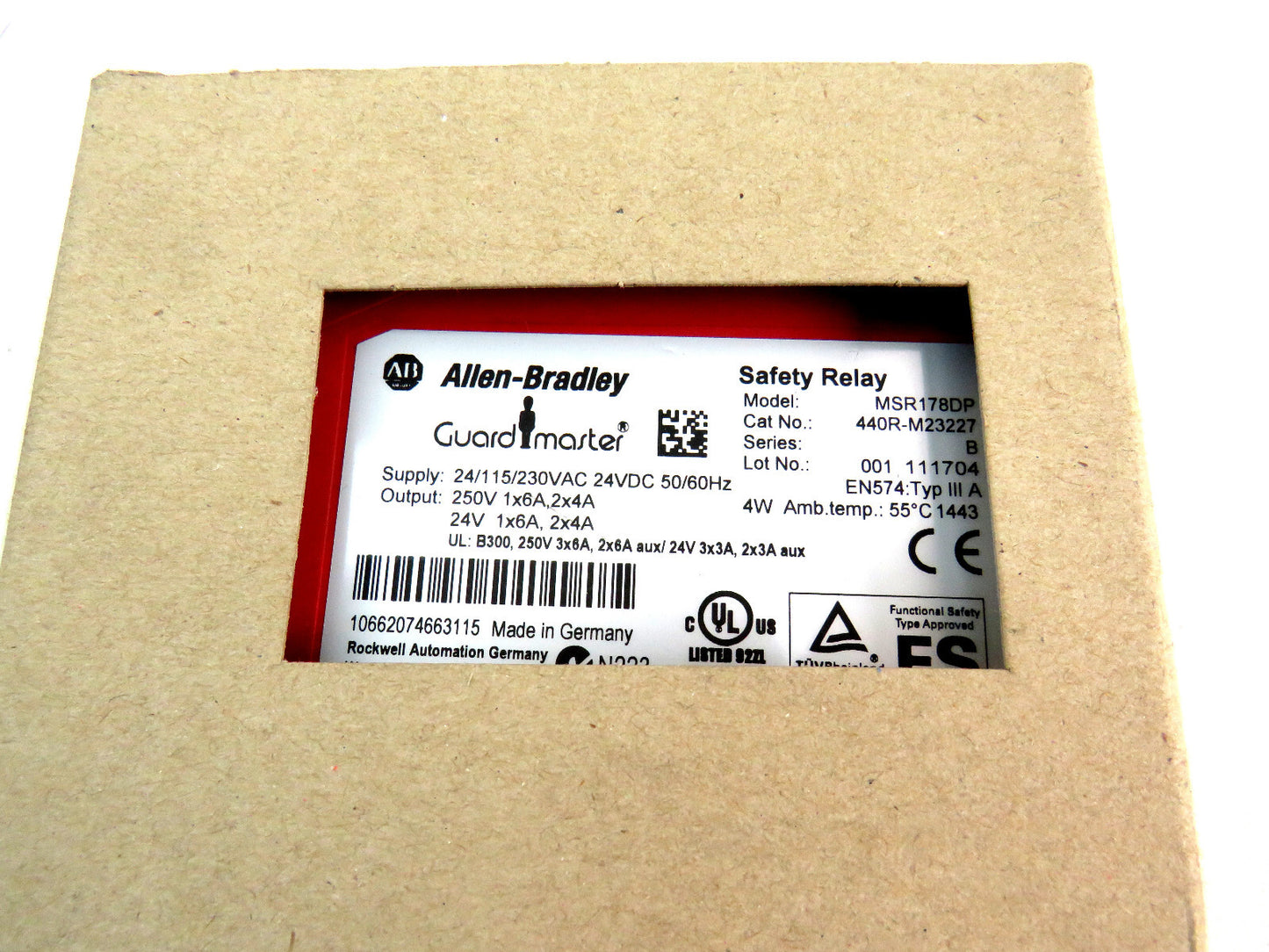 Allen Bradley MSR178DP GUARDMASTER SAFETY RELAY New