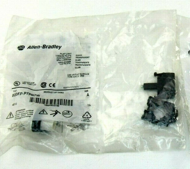 Allen Bradley 800fp-p7pn7w CLEAR PILOT LIGHT AB SER A New