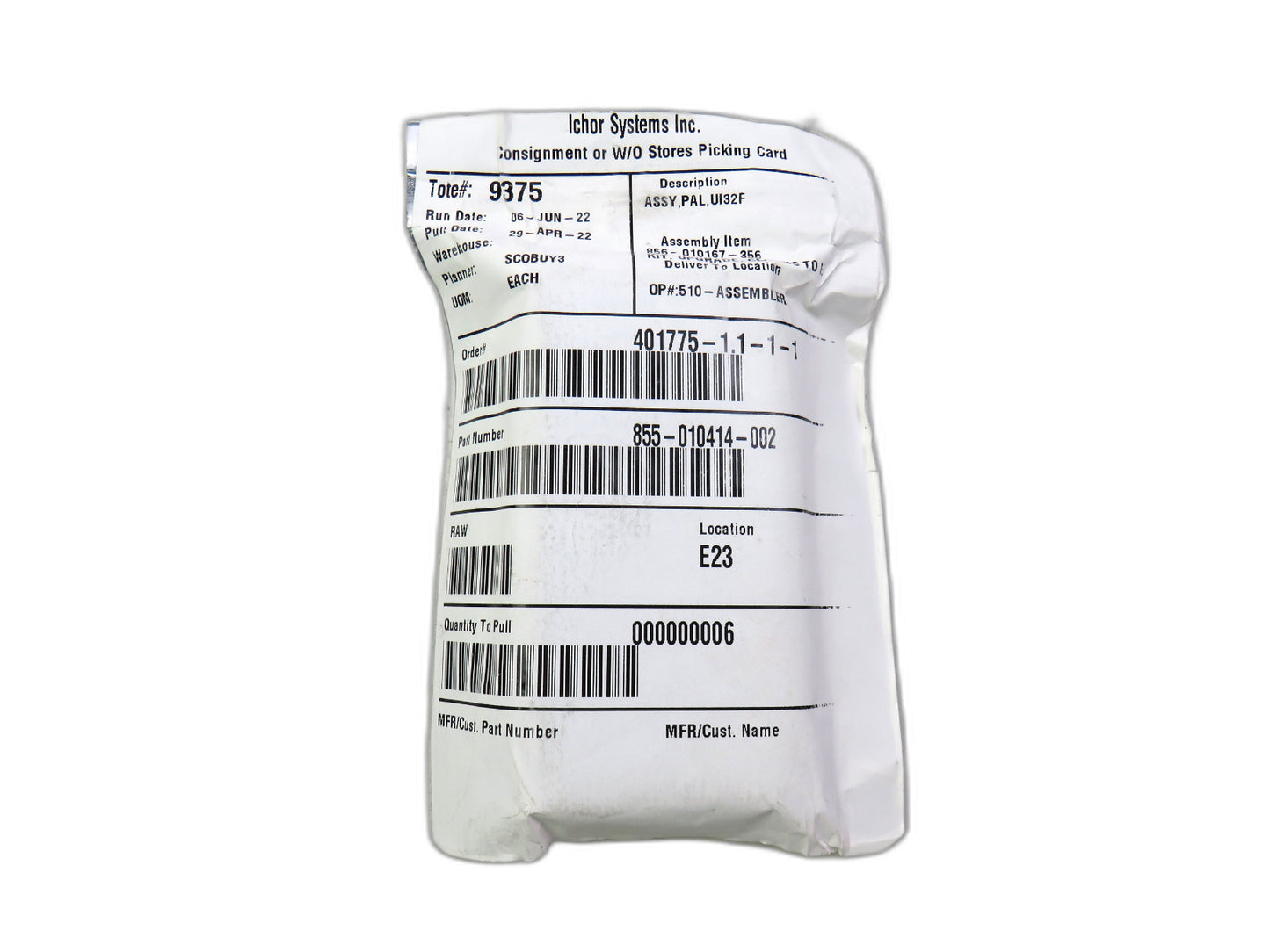 LAM RESEARCH 855-010414-002 Lot of 6 New