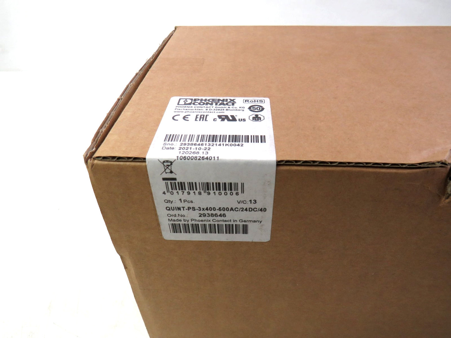 PHOENIX CONTACT QUINT-PS-3X400-500AC/24DC/40 2938646 New