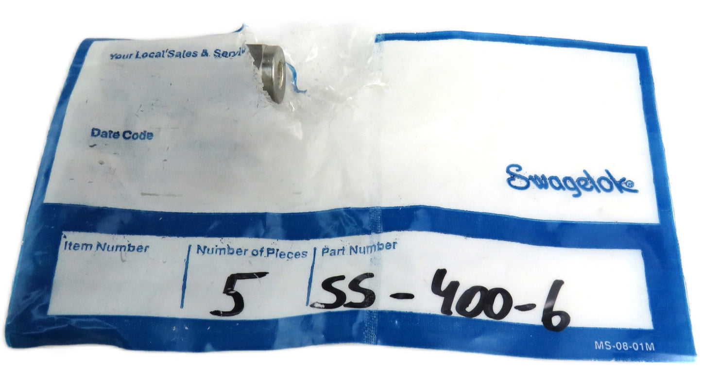 Swagelok SS-400-6 Lot of 3 New