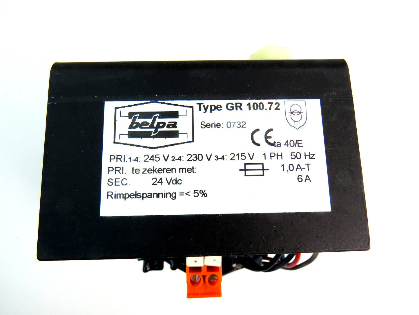 BELPA Belpa GR-100.72 GR100 230vac-24DC POWER SUPPLY TRANSFORMER New