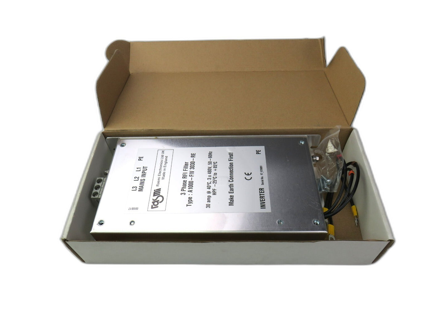 RASMI A1000-FIV3030-RE 17001740 THREE PHASE RFI FILTER New