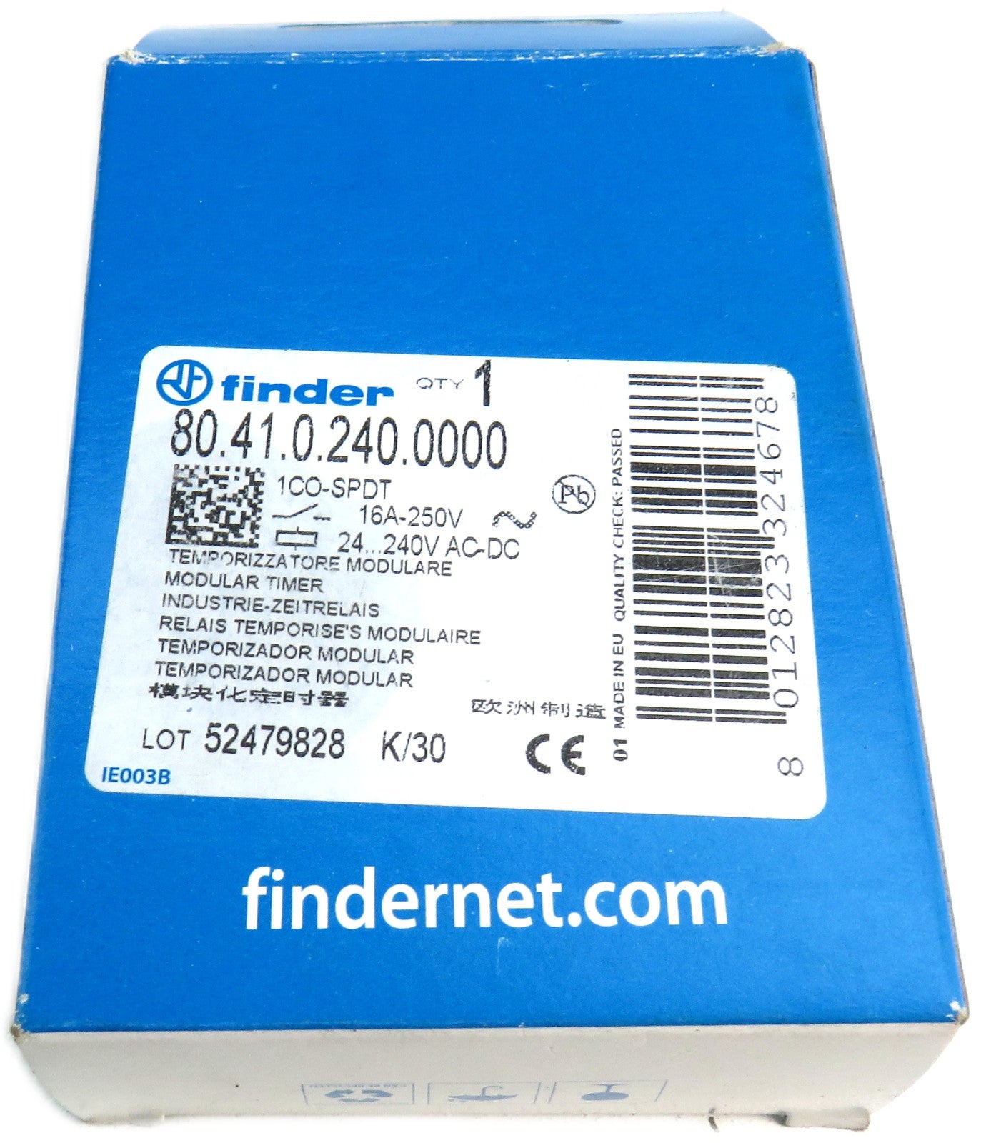 Finder 80.41.0.240.0000 MODULAR TIMER 24-240V,16A New