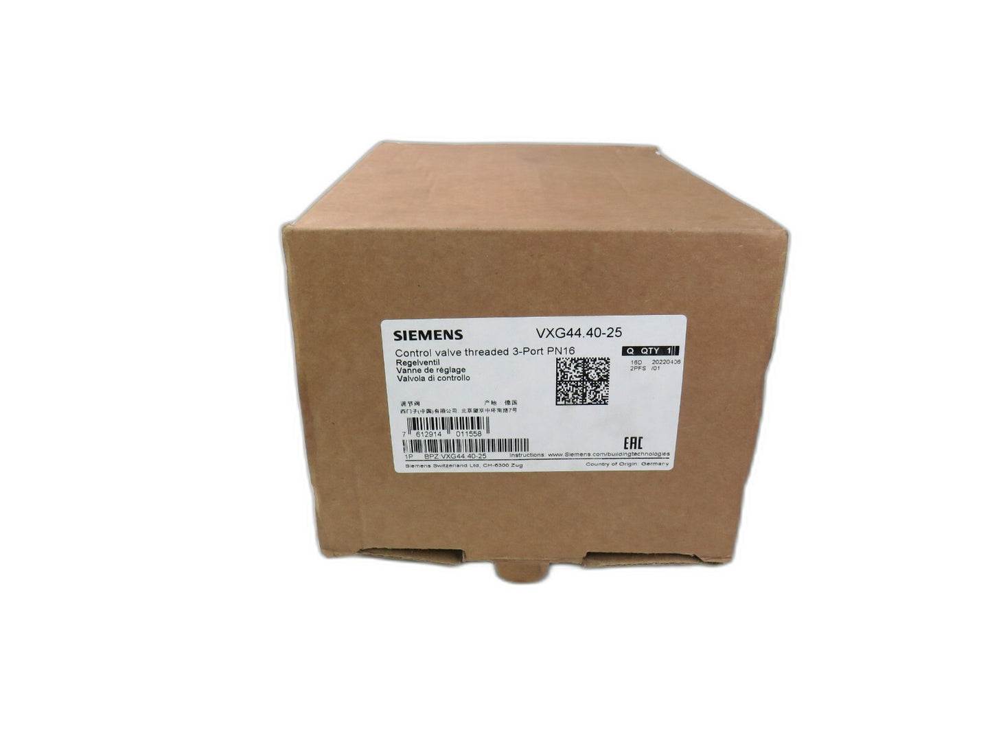SIEMENS VXG44.40-25 CONTROL VALVE THREADED 3-PORT PN16 New