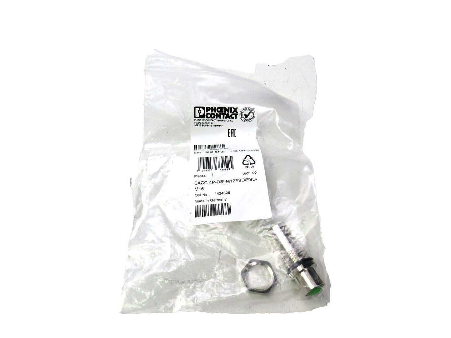 PHOENIX CONTACT 1424326 SACC-4P-DSI-M12FSD/FSD-M16 New