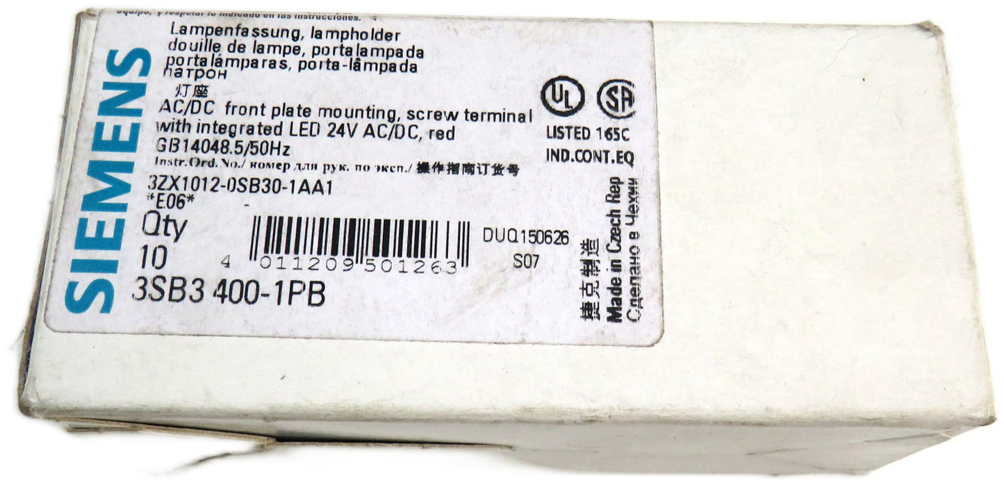 Siemens 3SB3 400-1PB Lot of 6 New