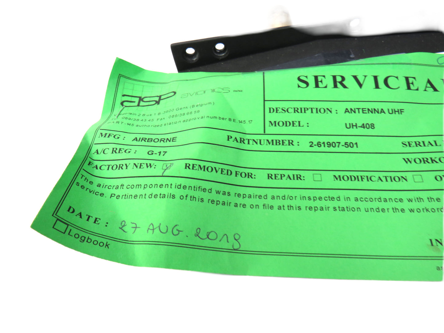 AIRBORNE UH-408 2-61907-501 RAMI UH408 ANTENNA BLADE New