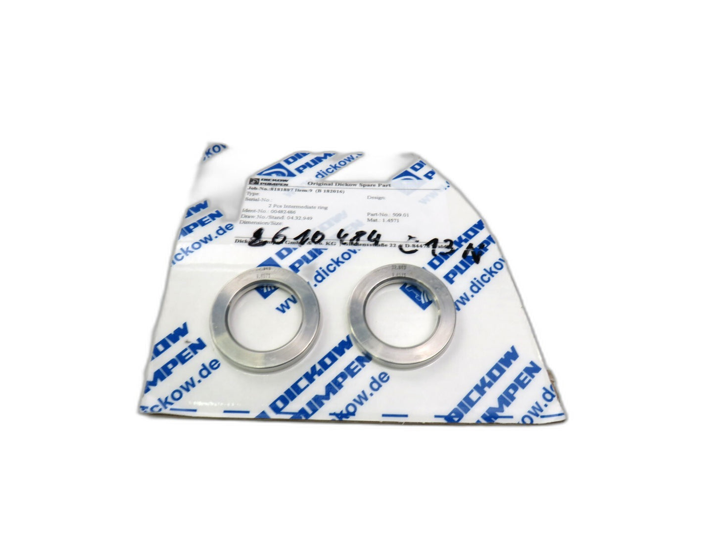 DICKOW PUMPEN 2 PCS INTERMEDIATE RING 00482486 New