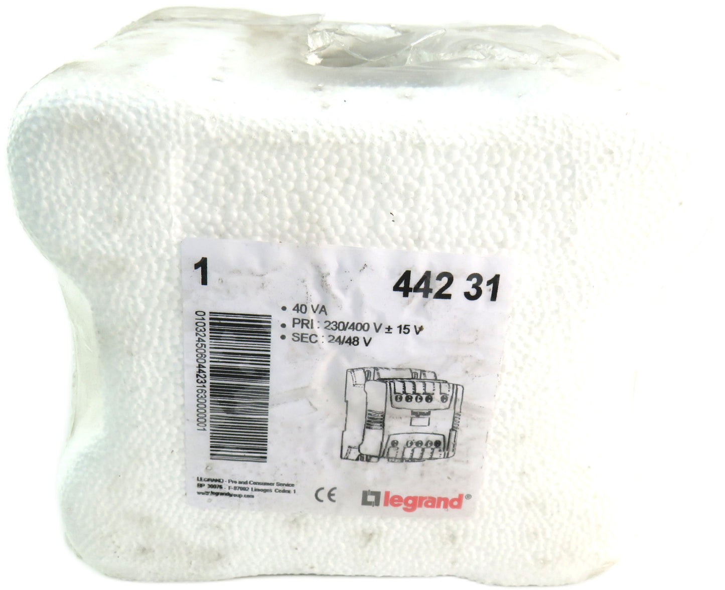 LEGRAND 44231 40VA PRI: 230/400V + 15V SEC: 24V / 48V New