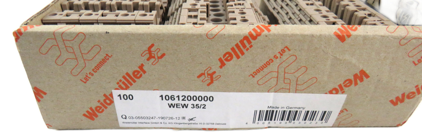 WEIDMULLER WEW 35/2 1061200000 Lot of 38 New