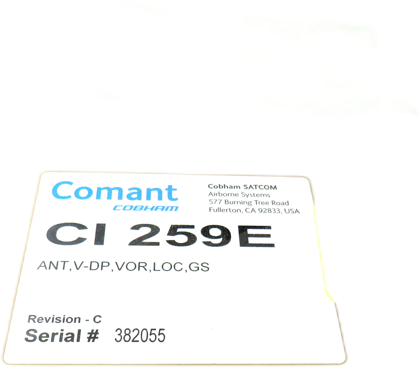 COMANT CI 259E ANTENNA New