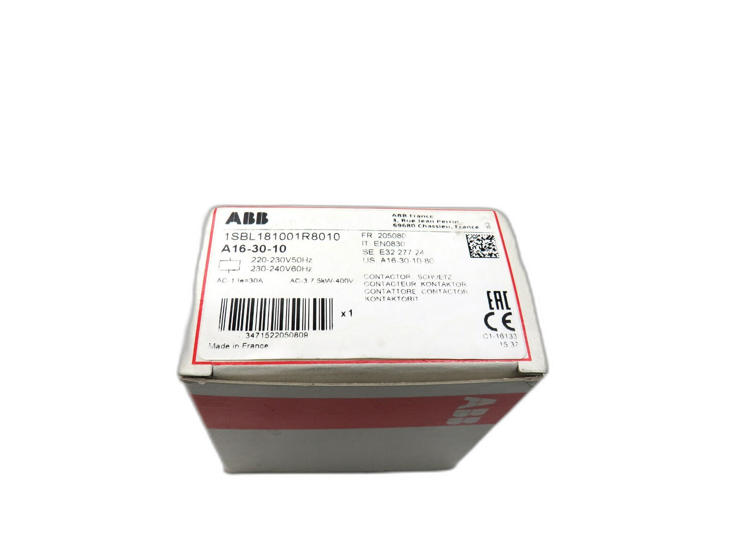 ABB A16-30-10 contactor 1SBL181001R8010 New