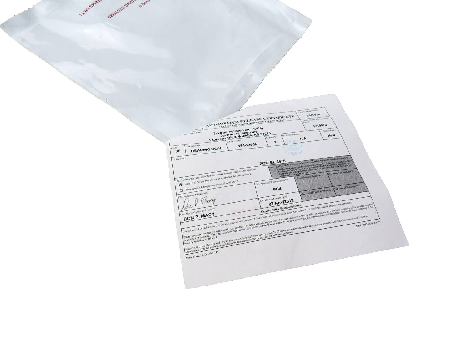 PARKER Grease Seal CESSNA 154-13000 New