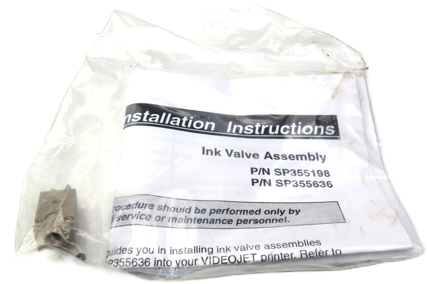 VIDEOJET SP355198 INK VALVE ASSEMBLY New