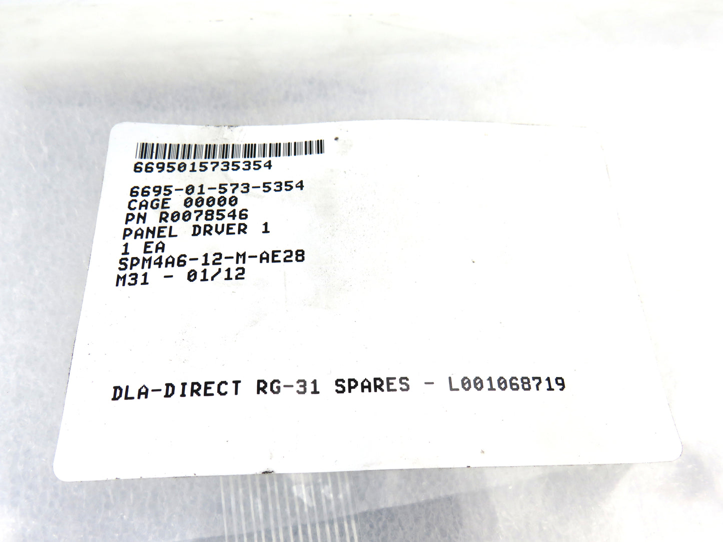 DLA-DIRECT RG-31 Panel indicator L001068720 New