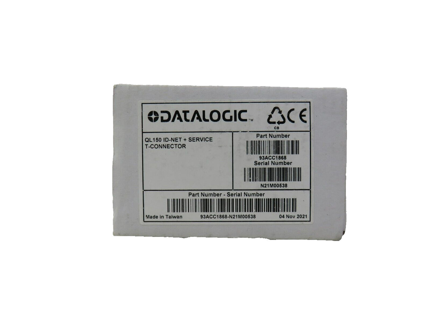 DATALOGIC 93ACC1868 QL150 ID-NET + SERVICE T-CONNECTOR New