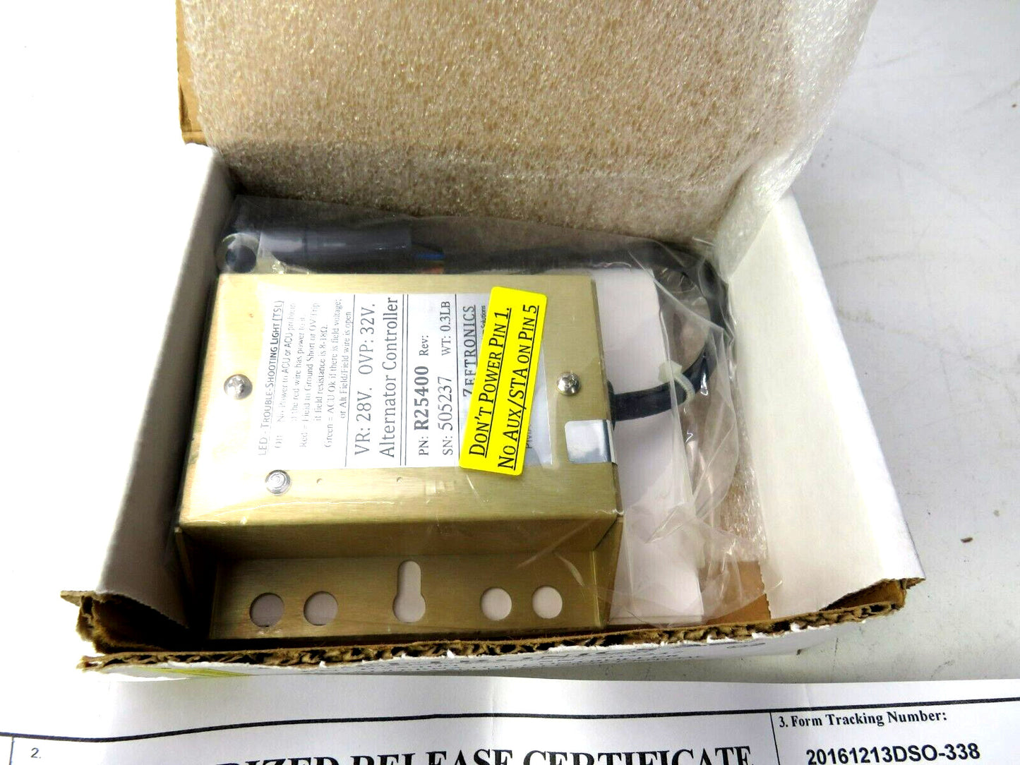 ZEFTRONICS R25400 28V ALTERNATOR CONTOLLER New