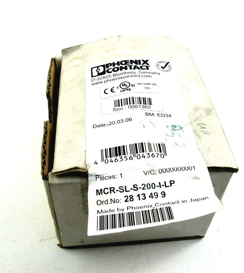 PHOENIX CONTACT 2813499 MCR-SL-200-I-LP New