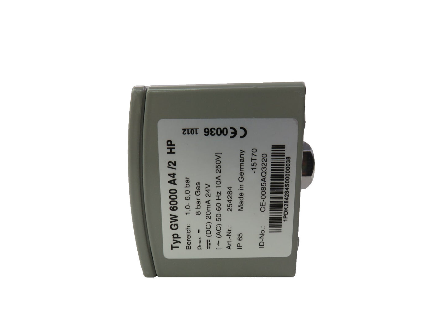 DUNGS GW 6000 A4/2 HP GW 6000 A4/2 HP 254284 PRESSURE SWITCH New