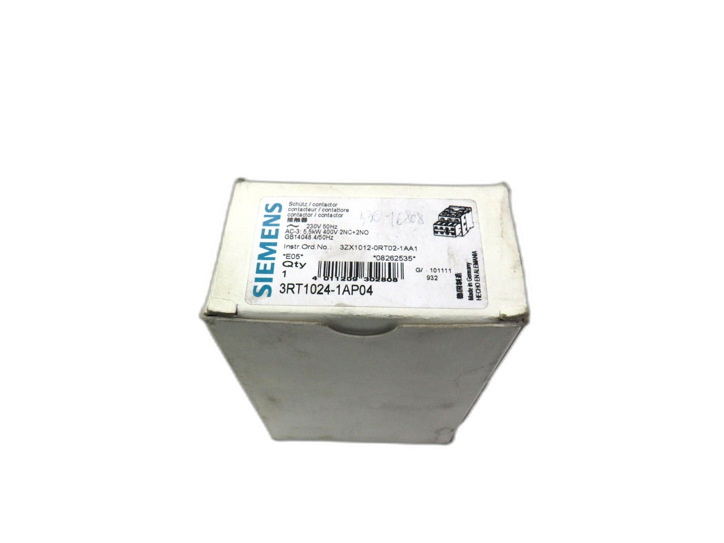 SIEMENS 3RT1024-1AP04 CONTACTOR New