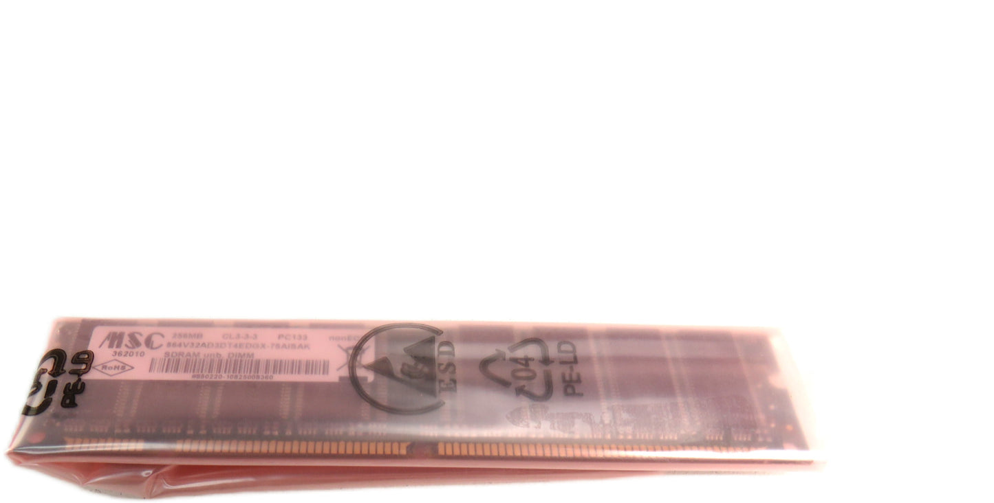 MSC 864V32AD3DT4EDGX-75AISAK PC133 256MB SDRAM CL3-3-3 PC133 New