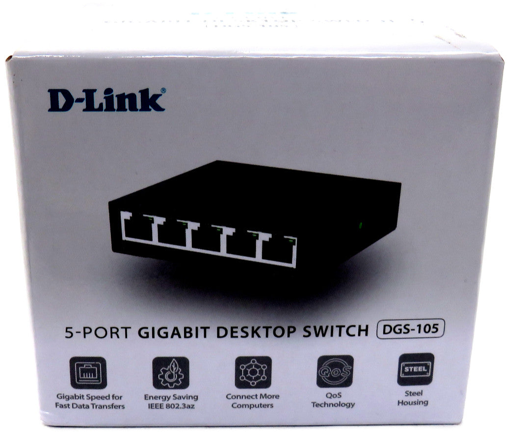 D-LINK DGS-105 5-Port Gigabit Desktop switch New