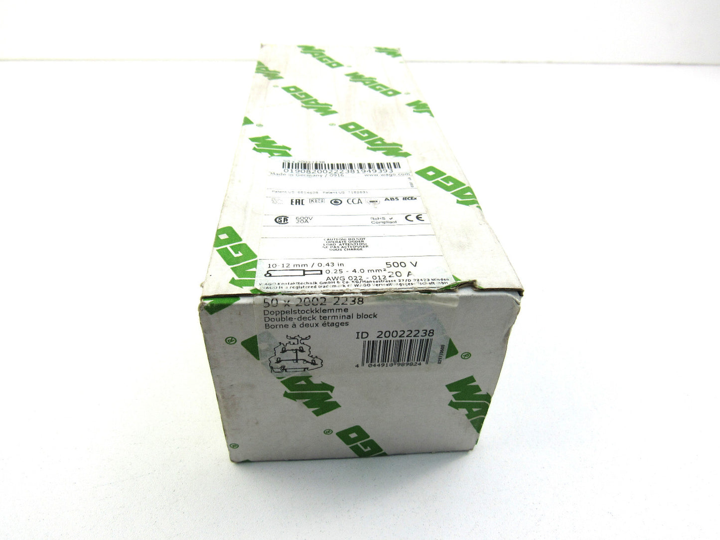 WAGO 2002-2238 AWG 022-012 Lot of 49 New