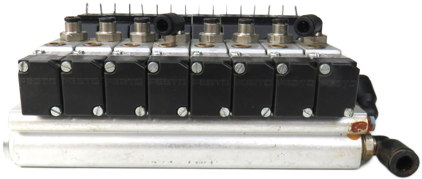 FESTO prs-me-1/8-8 33411 + 8 PIECES OF MEH-5/2-1/8-P-B