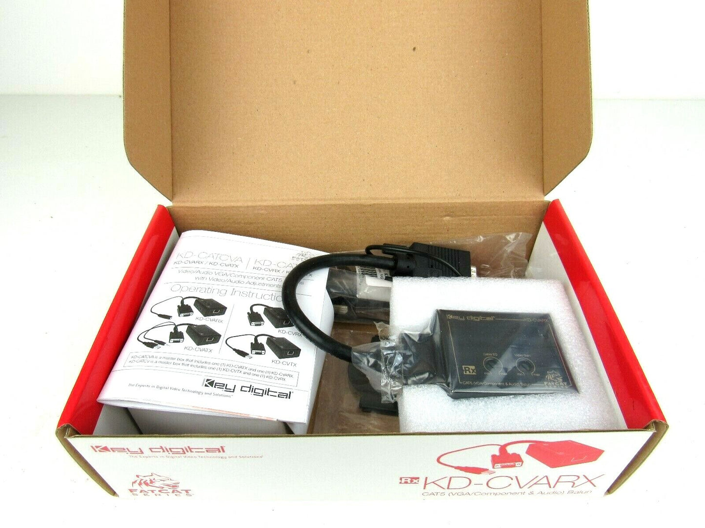 NEW Key Digital CVARX Key Digital VGA/Component & Audio Via CAT5e KD-CVARX