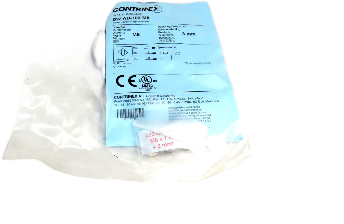 CONTRINEX DW-AD-703-M8 inductive proximity switch New