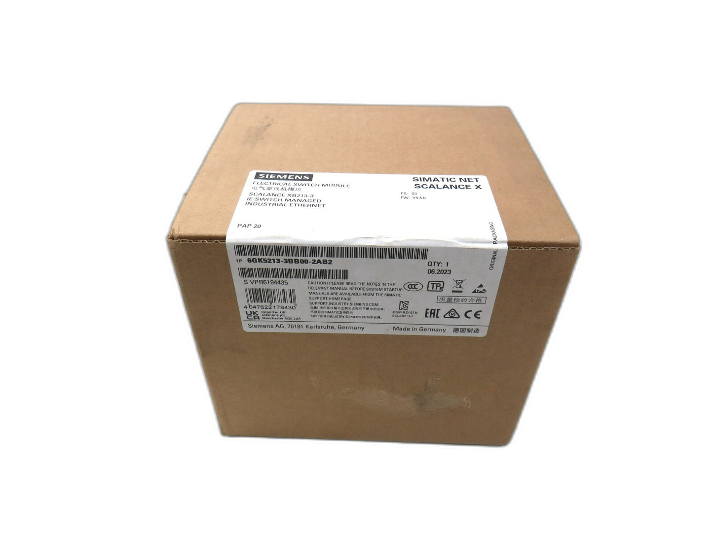 SIEMENS 6GK5213-3BB00-2AB2 ELECTRICAL SWITCH MODULE SCALANCE XB213-3 New