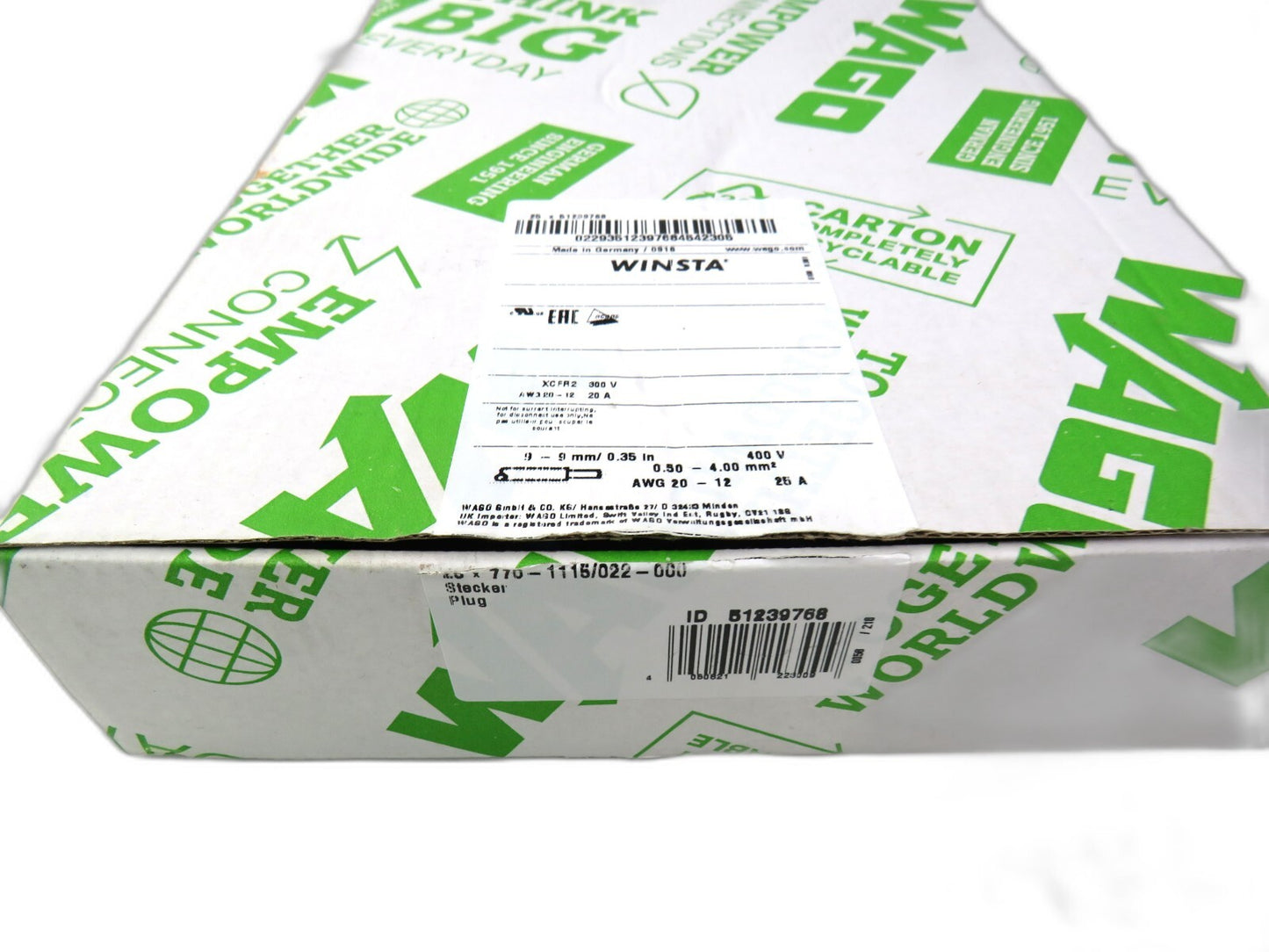 Wago 770-1115/022-000 Plug, WINSTA MIDI, 5 Way, Blue Lot of 25 New