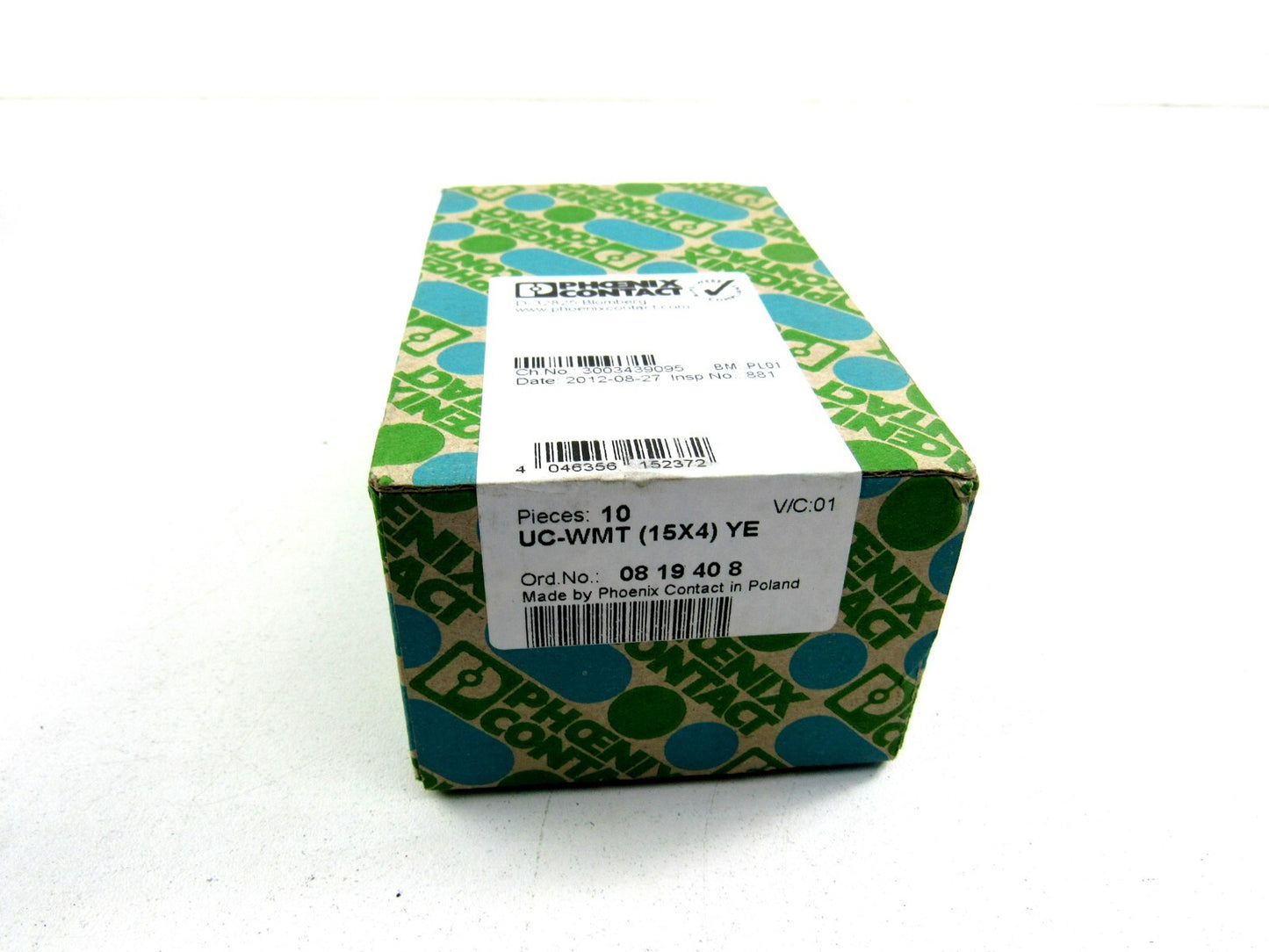 PHOENIX CONTACT 0819408 UC-WMT (15X4) YE Lot of 10 New