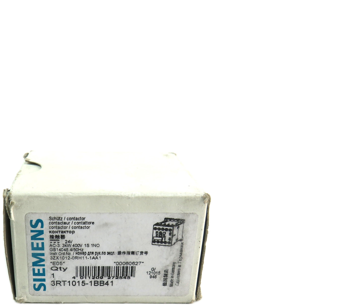 SIEMENS 3RT1015-1BB41 CONTACTOR New