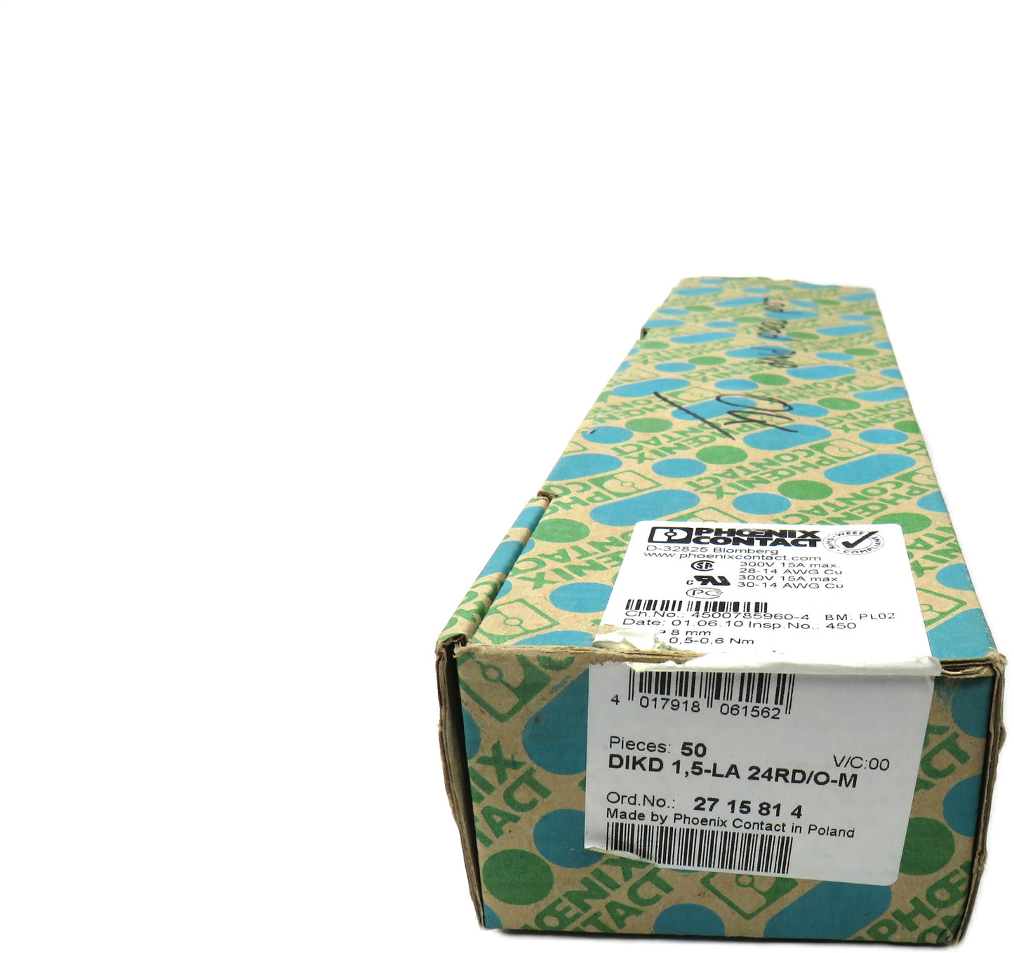 Phoenix Contact 2715814 DIKD 1,5-LA 24/RD/O-M DIKD Lot of 50 New