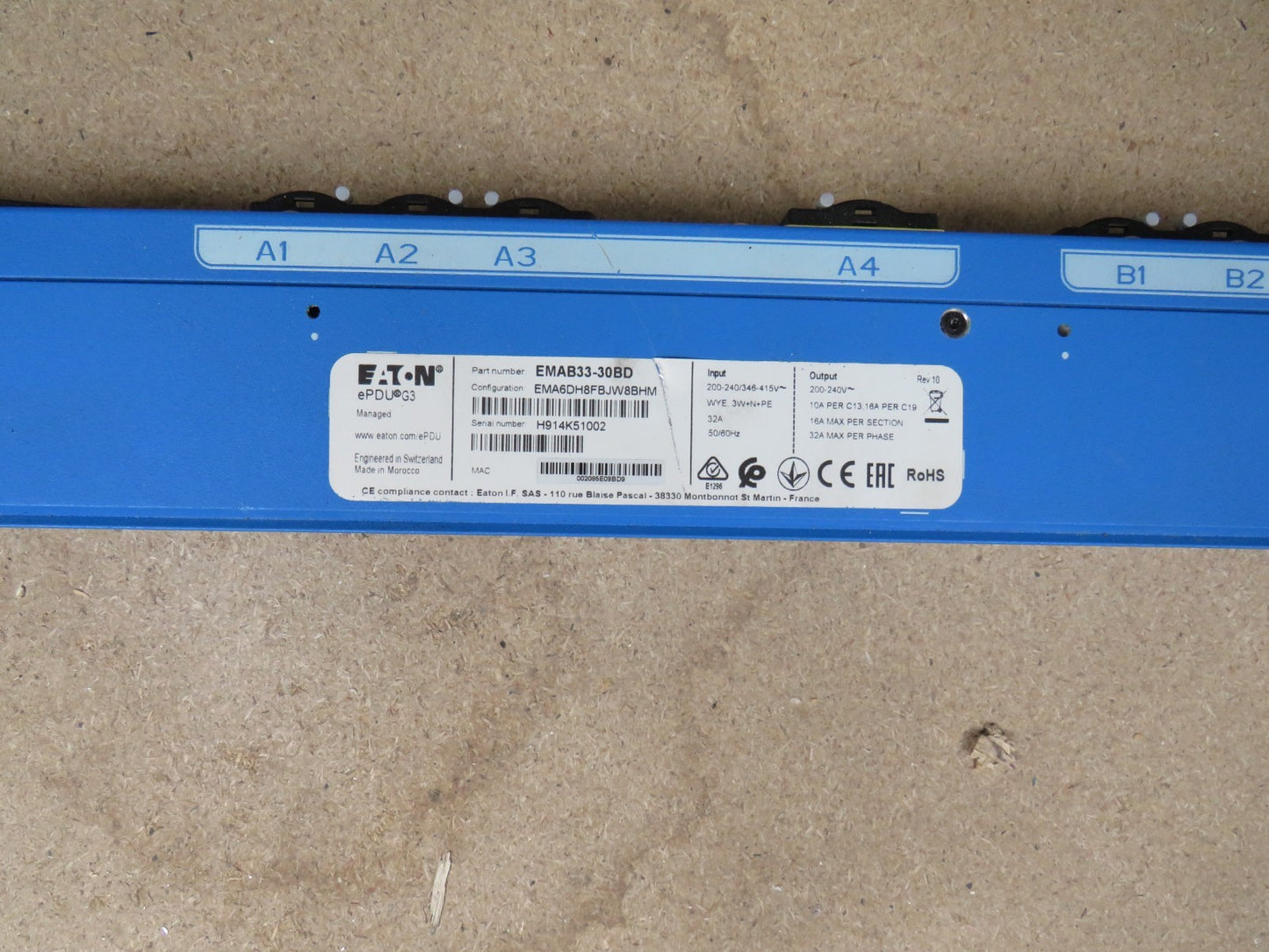 EATON EMAB33-30BD ePDU PDU G3 BLUE New