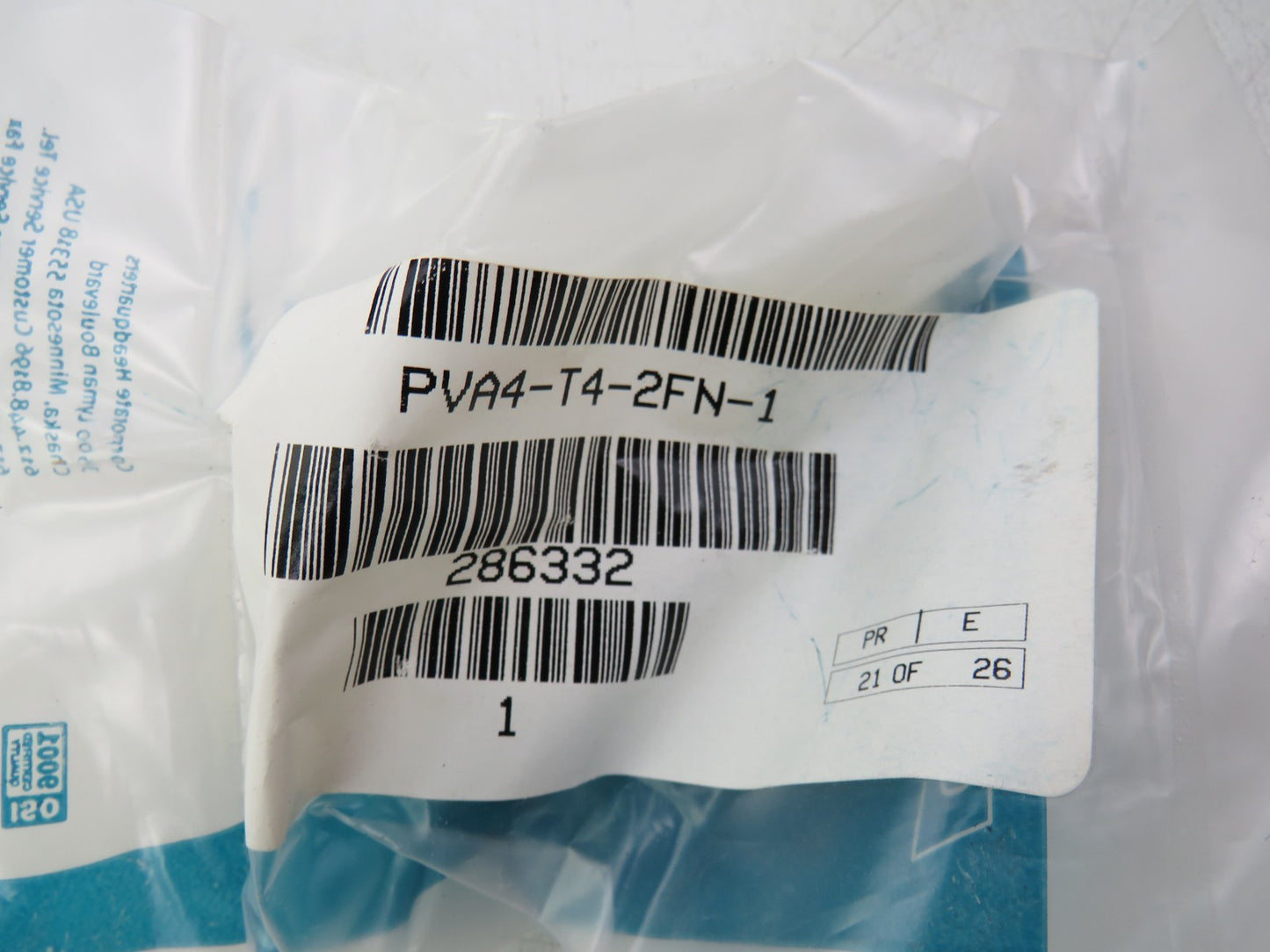 ENTEGRIS PVA4-T4-2FN-1 New