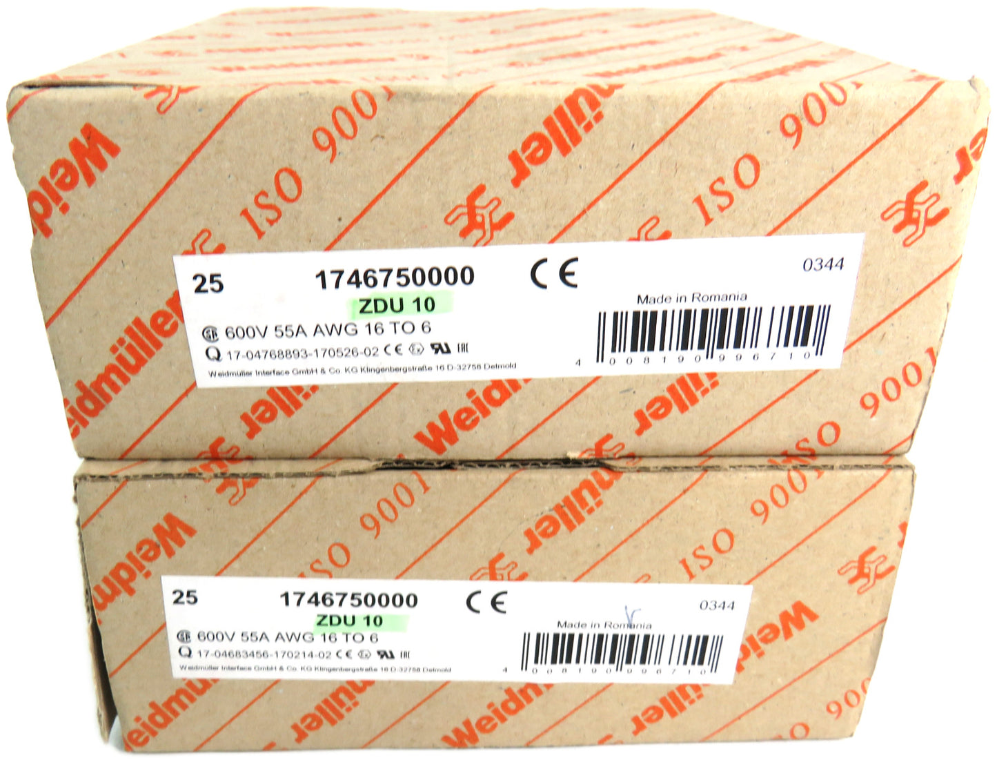 WEIDMULLER 1746750000 ZDU 10 Lot of 37 New